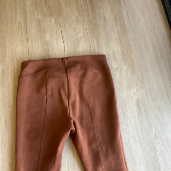 Anthropologie Faux Suede Leggings cognac brown pants western equestrian rich mom - Picture 13 of 15